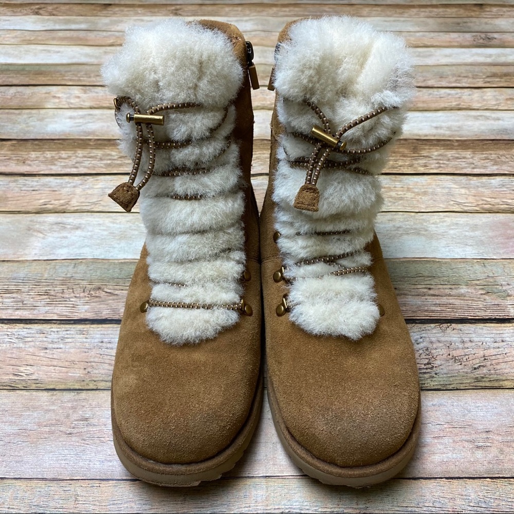 UGG Viki Suede and Shearling Waterproof Boot - Picture 4 of 10